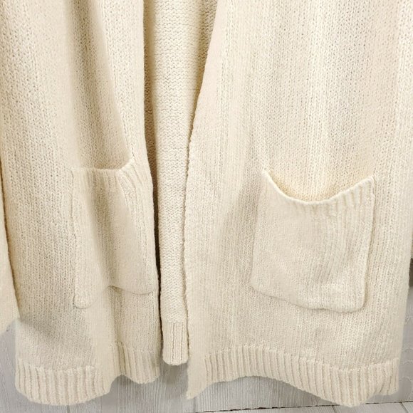 BP Cozy Long Cardigan Beige Oatmeal Light Heather - Picture 3 of 9